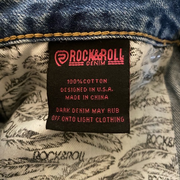 Rock & Roll Distressed Light Blue Jeans - Casual High-Rise - Picture 9 of 9